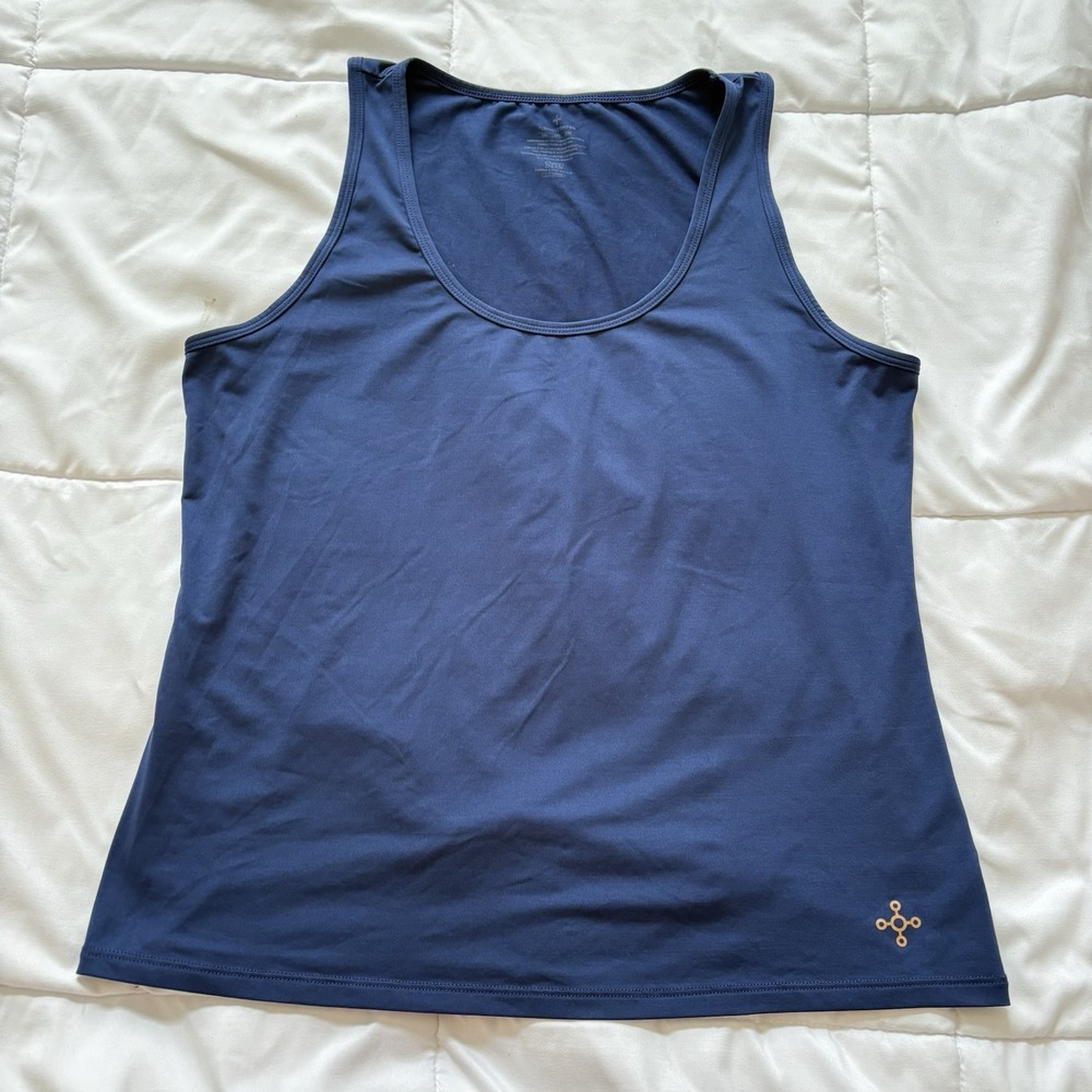 TOMMIE COPPER Tank Top Womens 2X Blue Zinc Infused Activewear Outdoor‎